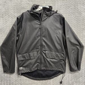 Helly Hansen Voss Reflective Waterproof Hooded Medium Zip Up‎ Rain Jacket 70180